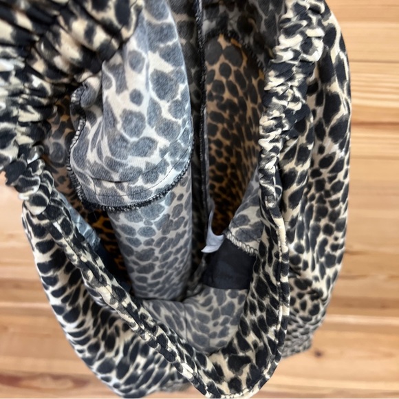 J Crew Jamie Pant 00 Animal Print Pull On Elastic Waist Poly Pockets Taper B144 - Picture 12 of 13